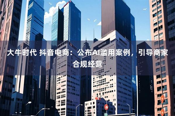 大牛时代 抖音电商：公布AI滥用案例，引导商家合规经营